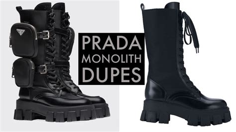 prada dupe shoes|prada monolith dupe boots.